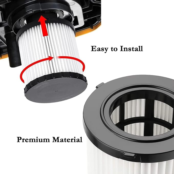 2 Pack DCV5801H Wet/Dry Vacuum HEPA Replacement Filter Compatible