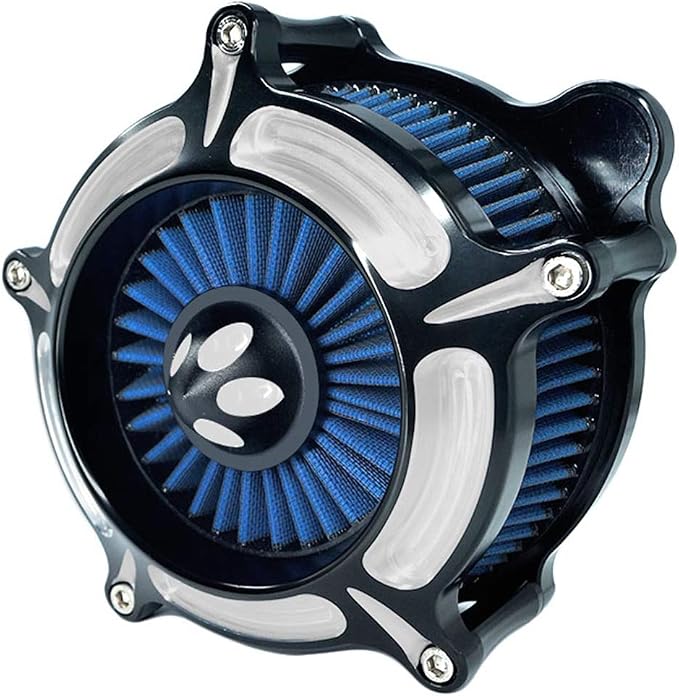 Air Filter Intake Motorcycle Turbine Cleaner Kit Cnc Cut Chrome