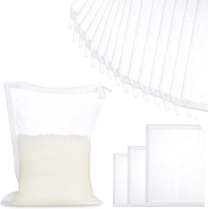 Shappy 15 Pcs 3 Sizes Aquarium Filter Mesh Bags 150 Micrometer Fine Filter Fish