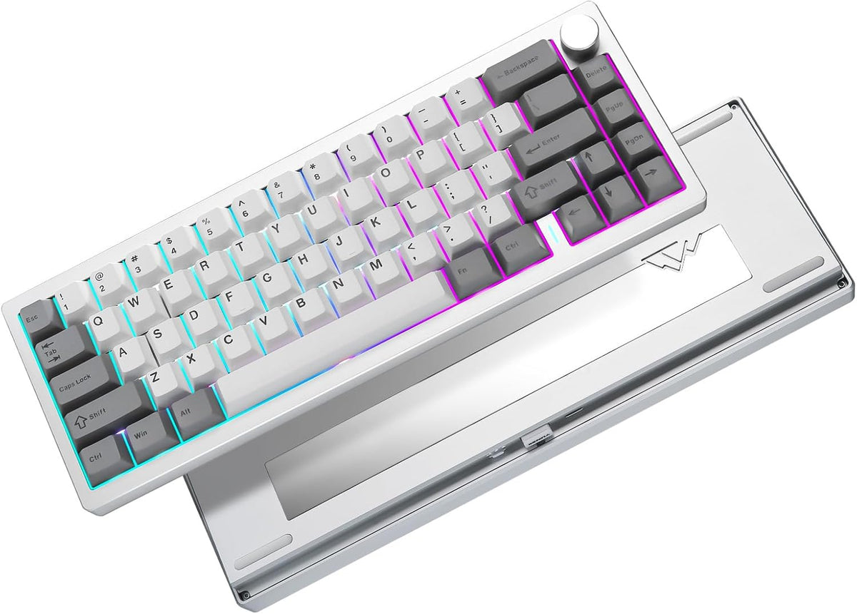 YUNZII AL68 Aluminum Wireless Mechanical Keyboard(Silver, Gateron Zero)