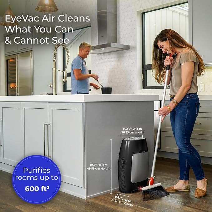 EyeVac Air 2-in-1 HEPA Air Purifier & Touchless Vacuum Automatic Dustpan