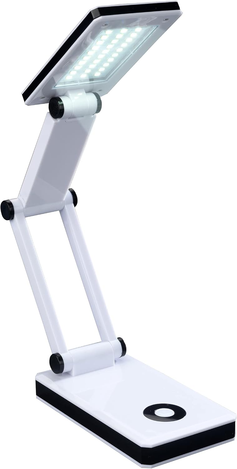 Wenko Maximex LED Lamp Foldable, Infinitely Adjustable, Space-saving, Foldable, Independent Power Supply with USB Cable, Optional Battery Operated, with 24 LEDs, Adjustable in 3 Light Levels