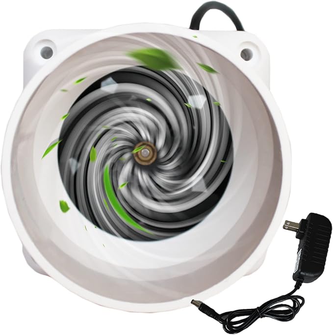 12V Inline Duct Fan 3 Inch Vent Booster 14W HVAC Exhaust Intake Fans 58Cfm Air