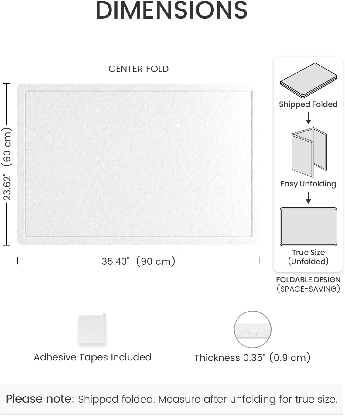 Fluxynara Felt Bulletin Board,35.4"x23.6",Minimalist Gray