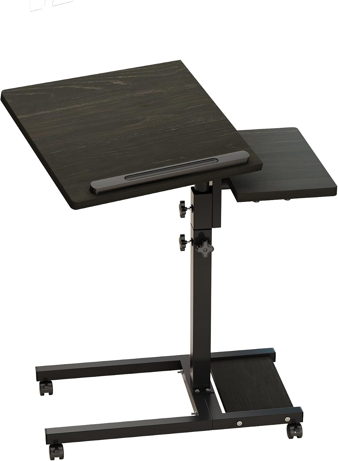 TigerDad Mobile Adjustable Height Laptop Stand PC Computer Portable Notebook Swivel Laptop Desk Rolling Table Desk Cart Tiltable with Wheels Casters& Mouse Pad Table