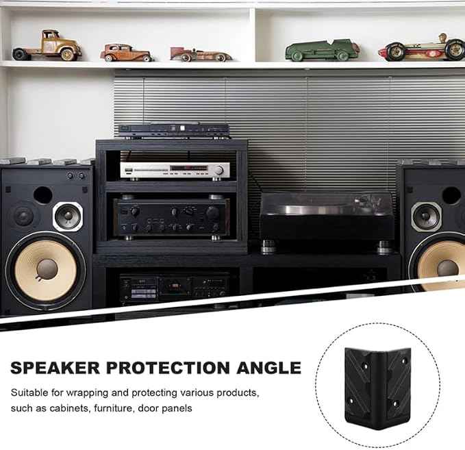 Gadpiparty Anti-Collision Speaker Corner Protectors 1.77 Inch Plastic Guards