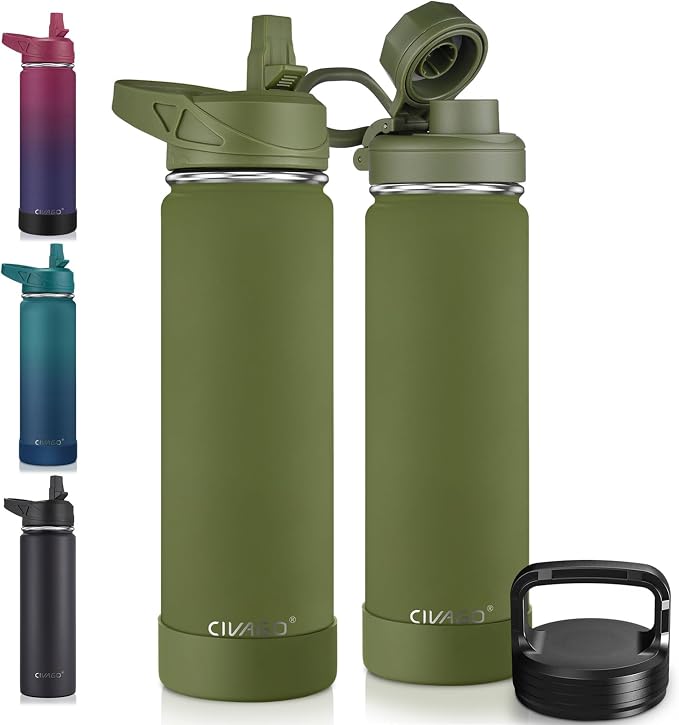 CIVAGO 22 oz Insulated Stainless Steel Water Bottle