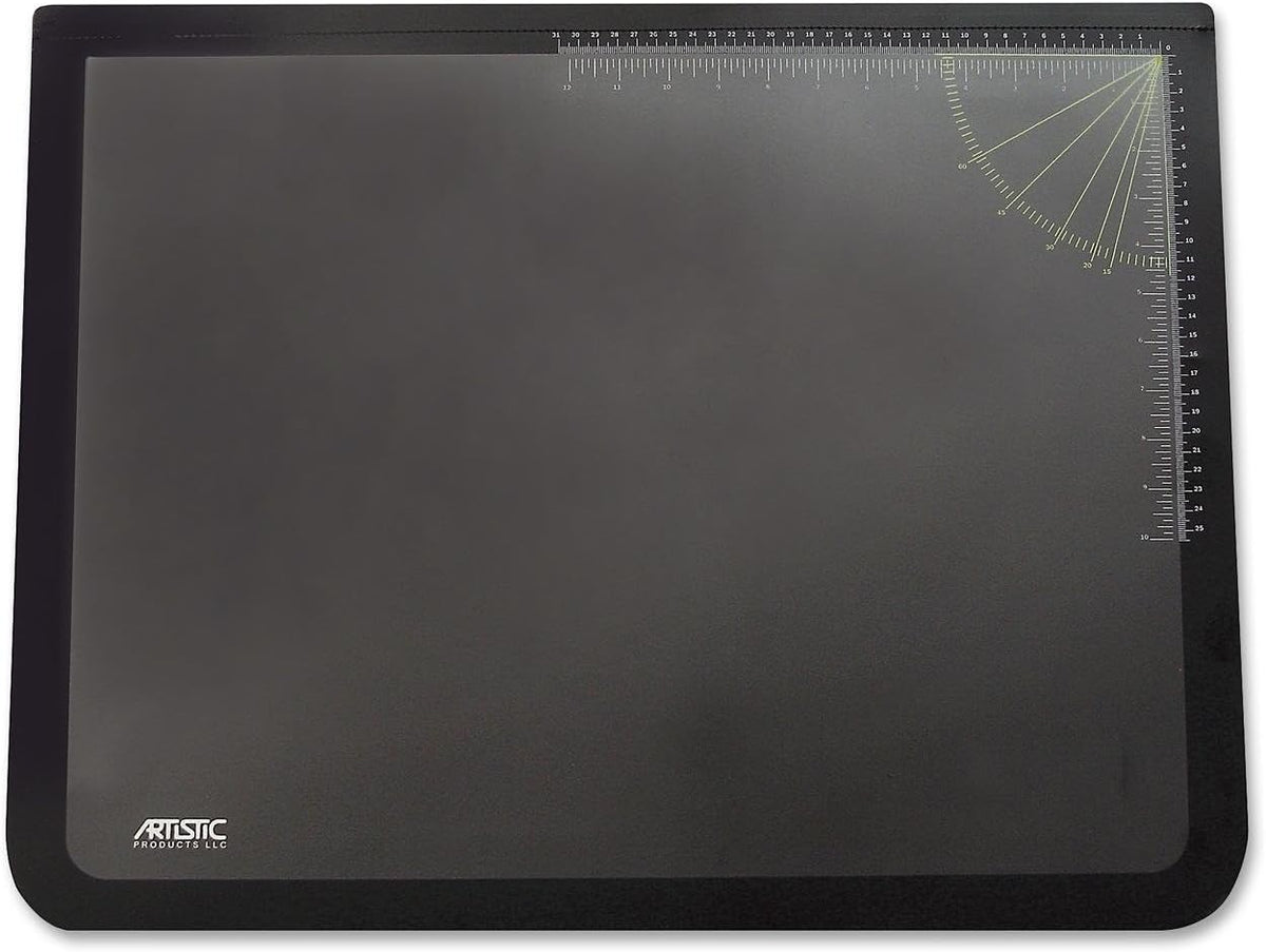 Artistic Products 41100 Logo Padt Recycled Desktop Organizer w/Clear Overlay, 19 x 24, Black