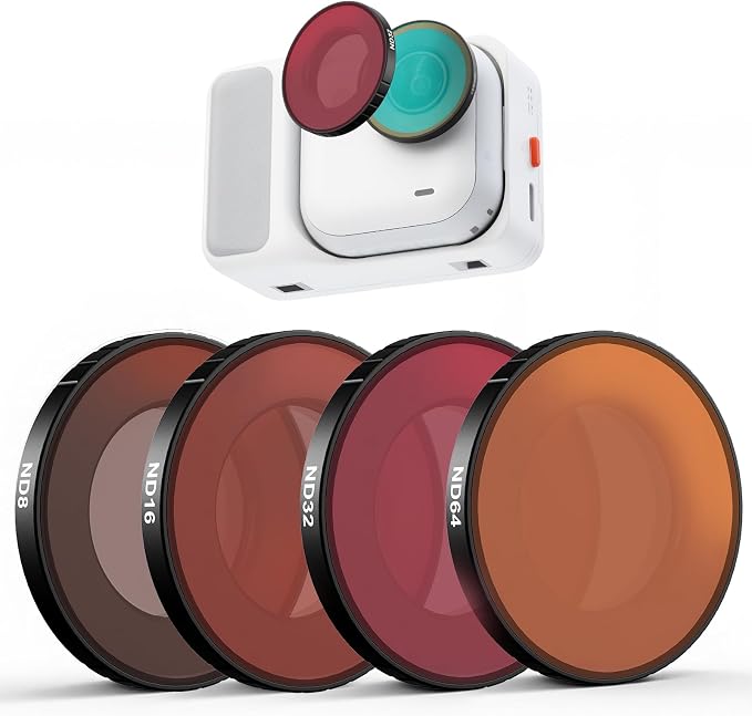 Haoge ND Filter Kit for Insta360 GO Ultra, ND8 ND16 ND32 ND64, 4 Pack Light