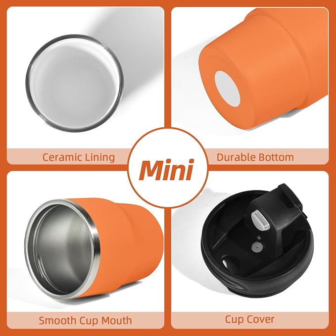 CHLJAR Espresso Cups, 6oz Insulated Espresso Cup Set of 8, Espresso Shot Cups