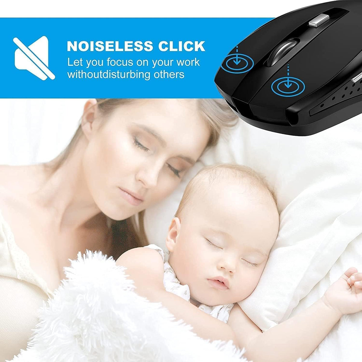 Guiheng Wireless Mouse, 2.4Ghz Wireless Mouse Computer Mouse 1200DPI,6 Buttons with Nano Receiver for Laptop,PC,Chromebook,Computer,Notebook,Office-10 Pack