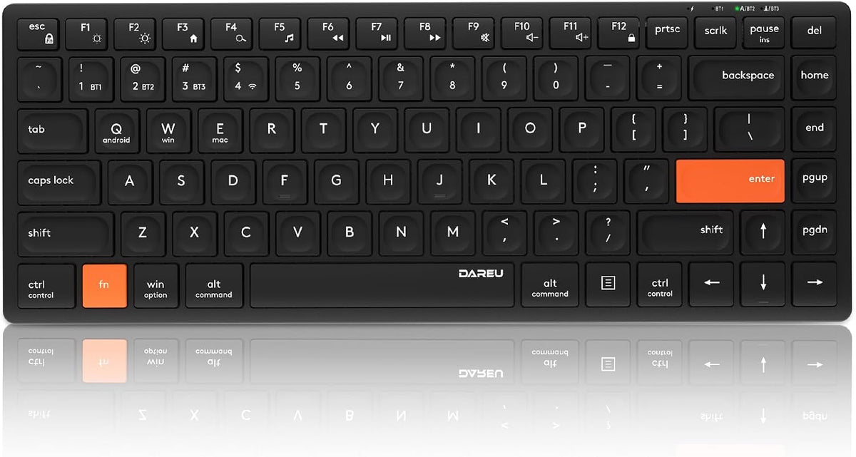 DAREU Wireless Rechargeable Keyboard, Slim Mini Wireless Keyboard