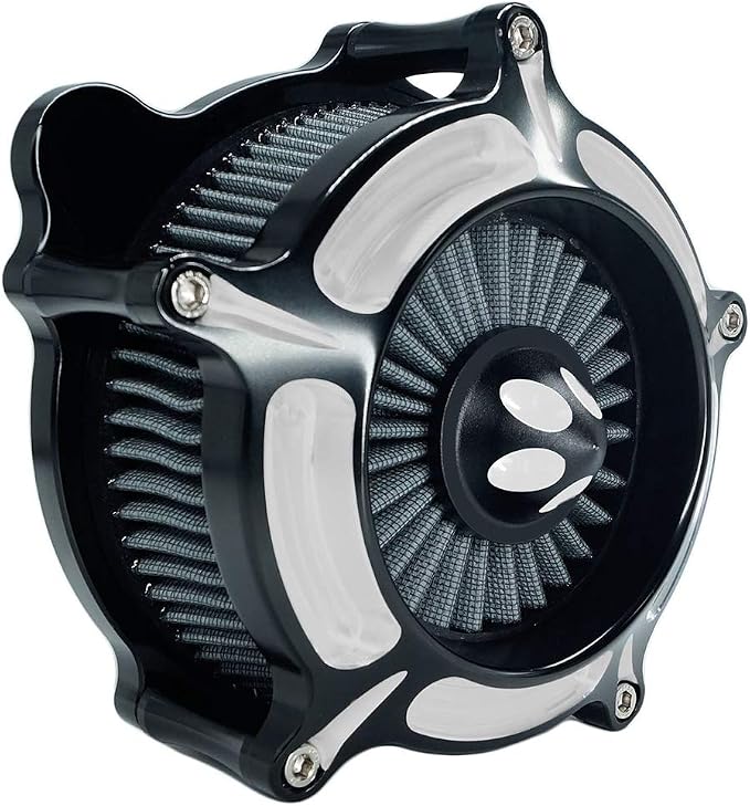Air Filter Intake Motorcycle Turbine Cleaner Kit Cnc Cut Chrome