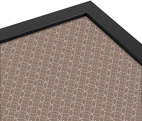 PinPix 24x16 Inch Cork Bulletin Board. This Decorative Framed Pin Board Comes with Brown Circles Design and a Satin Black Frame. Ideal for Home Office Decor or Message Board (PinPix-492)
