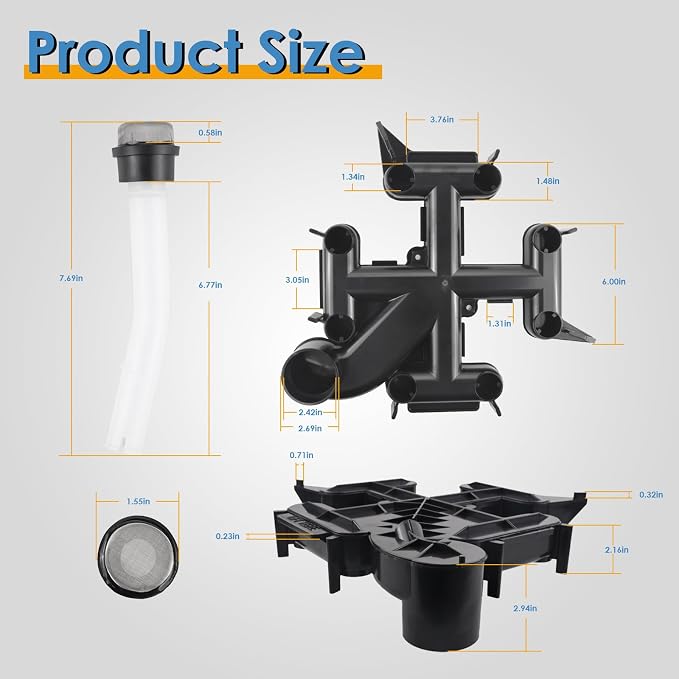 59023700 Manifold Top with Air Bleed, Compatible with FNS Plus 24, 60 Pool and