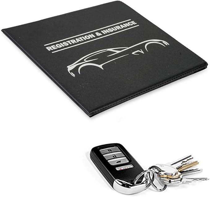 CANOPUS Car Registration and Insurance Holder, Car Document Holder, Vehicle Registration and Insurance Card Holder, Wallet for Auto, Trailer, Motorcycle, Truck, Vehicle Paperwork Organizer (2 Pack)