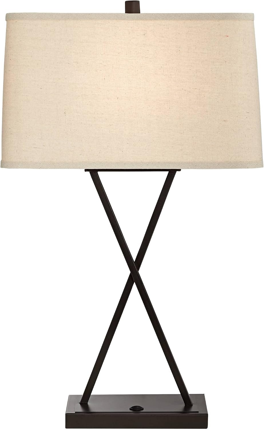 Megan 26.5" Tall Table Lamps Set of 2 LED Bulbs USB Ports A+C Charging