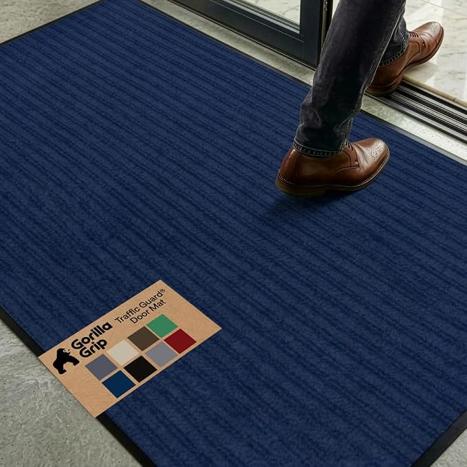 GORILLA GRIP Waterproof Traffic Guard Door Mat, Heavy Duty Entryway Mats