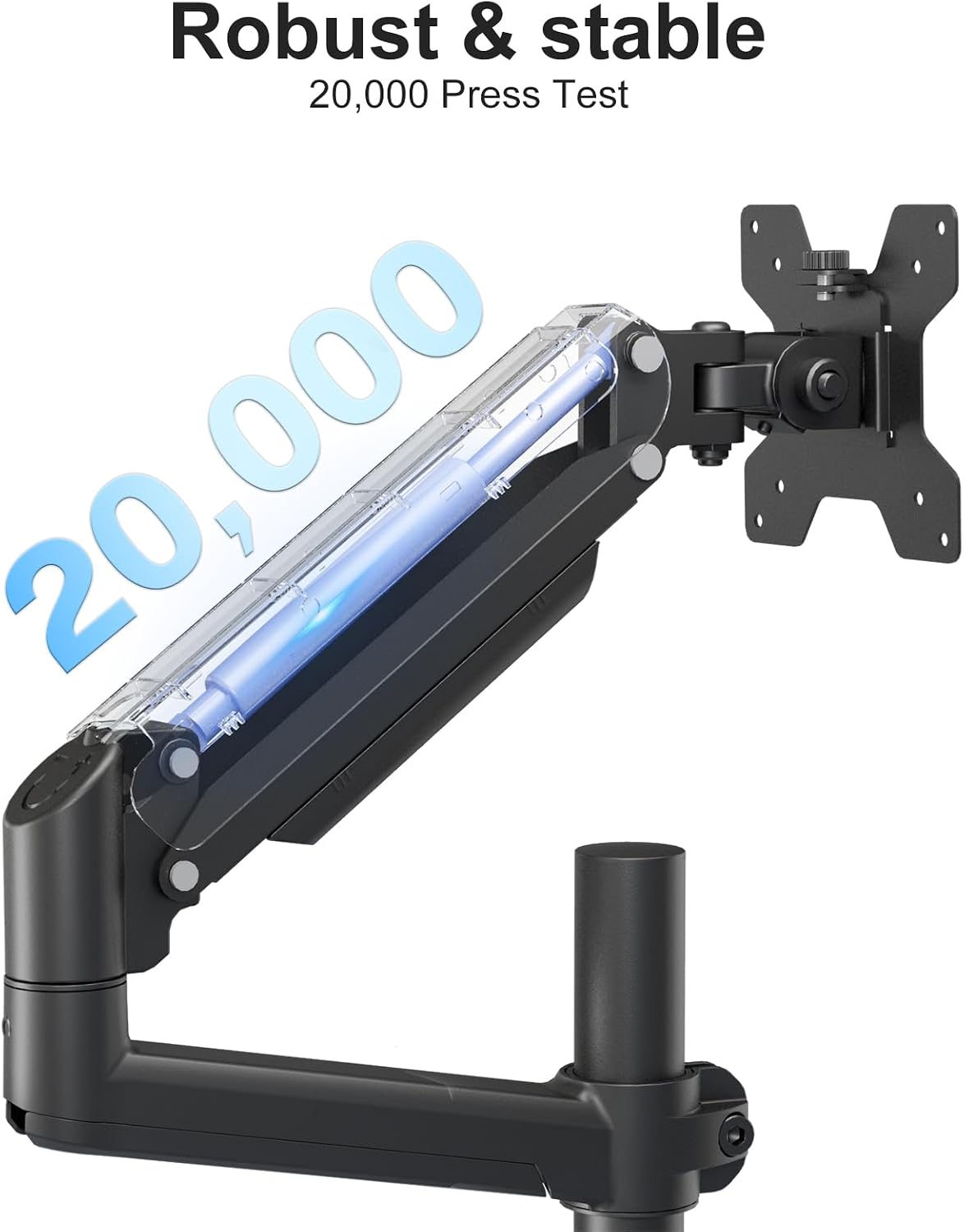 WALI Tall Dual Monitor Desk Mount for 13-33 inch Screens, 19.8 lbs per Arm