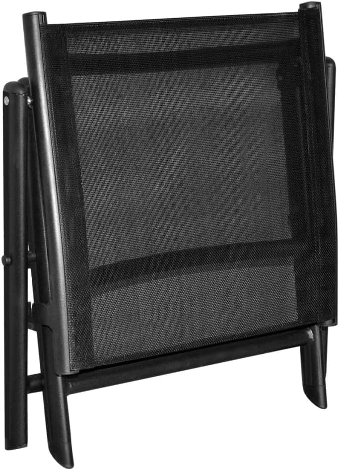 vidaXL Aluminum Foldable Footrest in Black