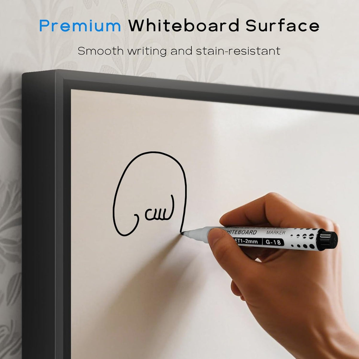 Magnetic Dry Erase White Board & Cork Board Combo, 24"x18", Wall Mounted