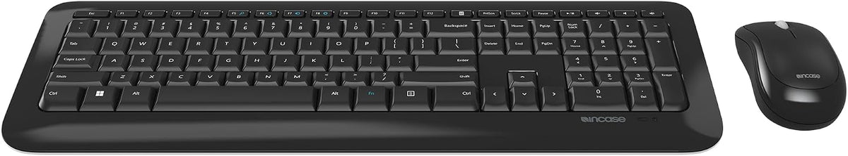 Incase Desktop 850 Keyboard & Mouse Combo – Designed by Microsoft –Wireless Connection, Precision Tracking, Wireless AES 128-Bit Encryption, Windows Shortcut Keys, Ambidextrous Design – Black