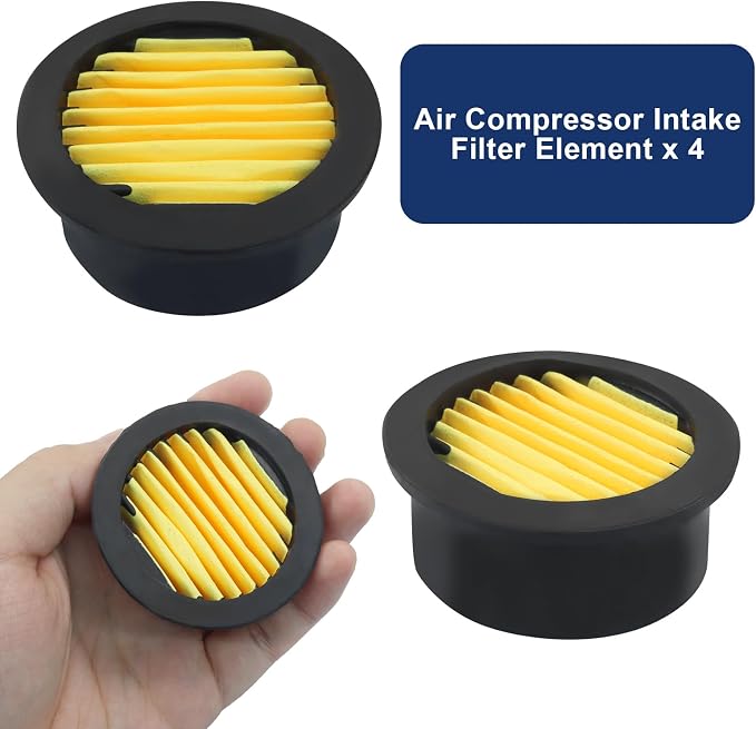 2 Pcs Air Compressor Silencer, 1/4 Inch Thread Intake Filter Muffler, 12.5 mm
