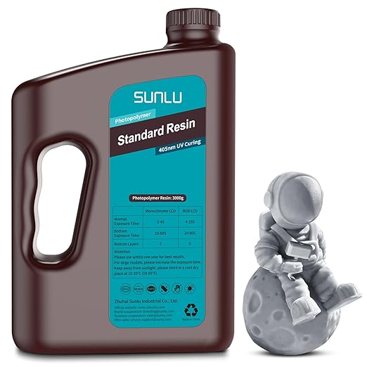 SUNLU 3D Printer Resin 3kg, Fast Curing Standard 3D Resin