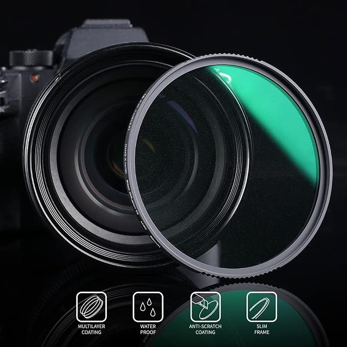 K&F CONCEPT 77mm Black Diffusion 1/2 Filter Mist Cinematic Effect Lens Filter