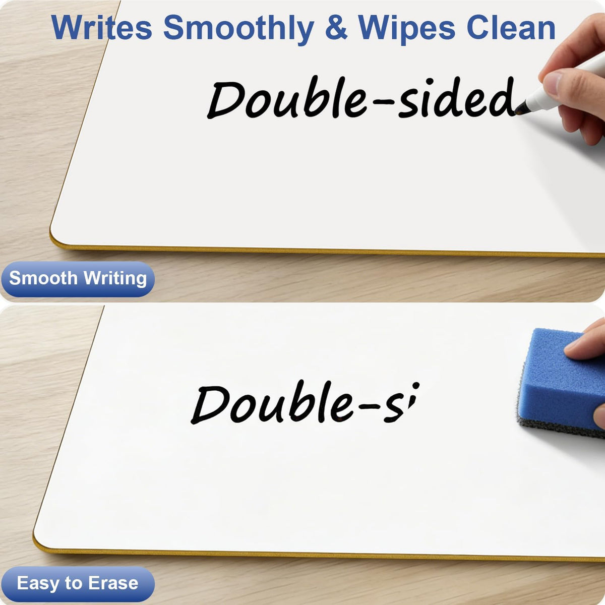Mini White Boards 32 Pack, 5"x8" Double Sided Small Dry Erase Board