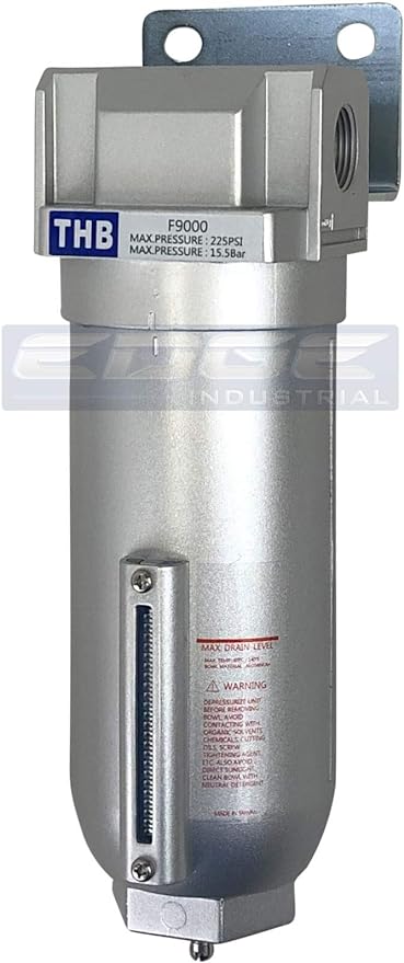 HEAVY DUTY INDUSTRIAL RATED HIGH FLOW PARTICULATE FILTER, IN-LINE WATER TRAP