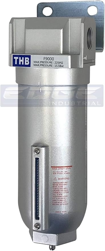 HEAVY DUTY INDUSTRIAL RATED HIGH FLOW PARTICULATE FILTER, IN-LINE WATER TRAP