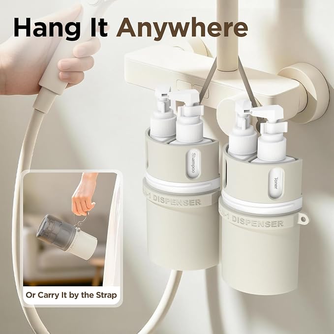 4 in 1 Travel Dispenser Bottle, Travel Toiletry Bottles