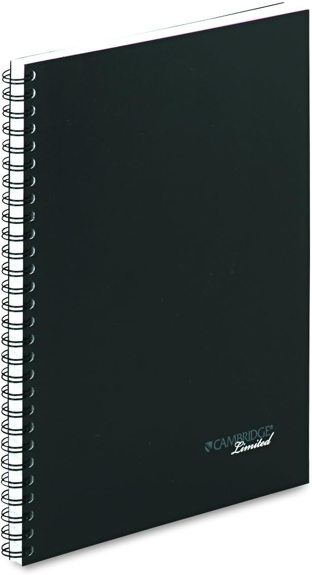 6 Pack of Mead Cambridge Wirebound Business Notebook, Legal Rule, 6 5/8 x 9 1/2 Inches, White, 80 Sheets per Pad (06672)