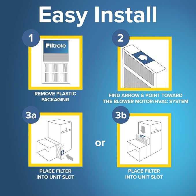 Filtrete 20x20x4 AC Furnace Air Filter, MPR 1000, MERV 11, Fits Honeywell