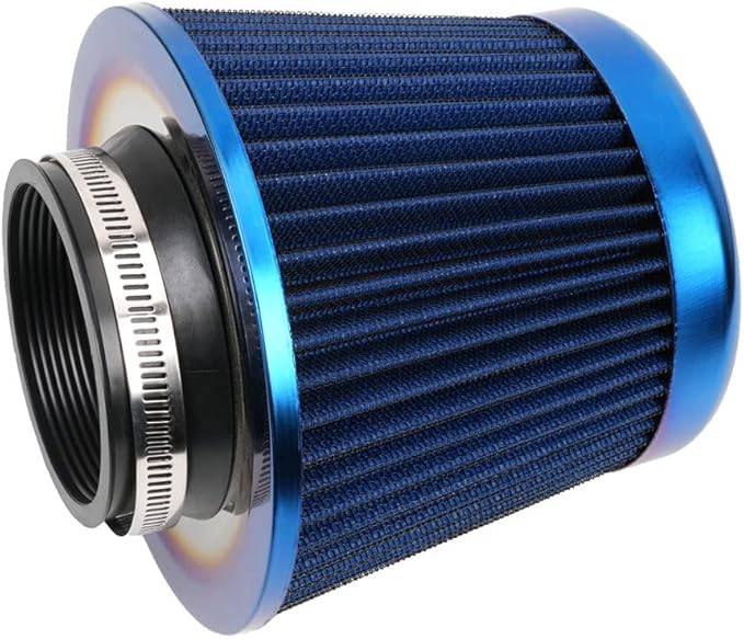 Cold Air Intake Filter, High Performance, Washable Filter, Clamp-On Replacement