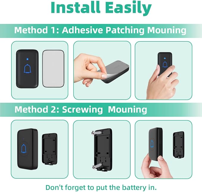 IP66 Doorbell Wireless Classroom Doorbell Waterproof & Dustproof