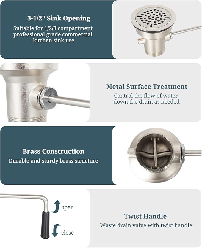 3-1/2 Inch Commercial Sink Drain