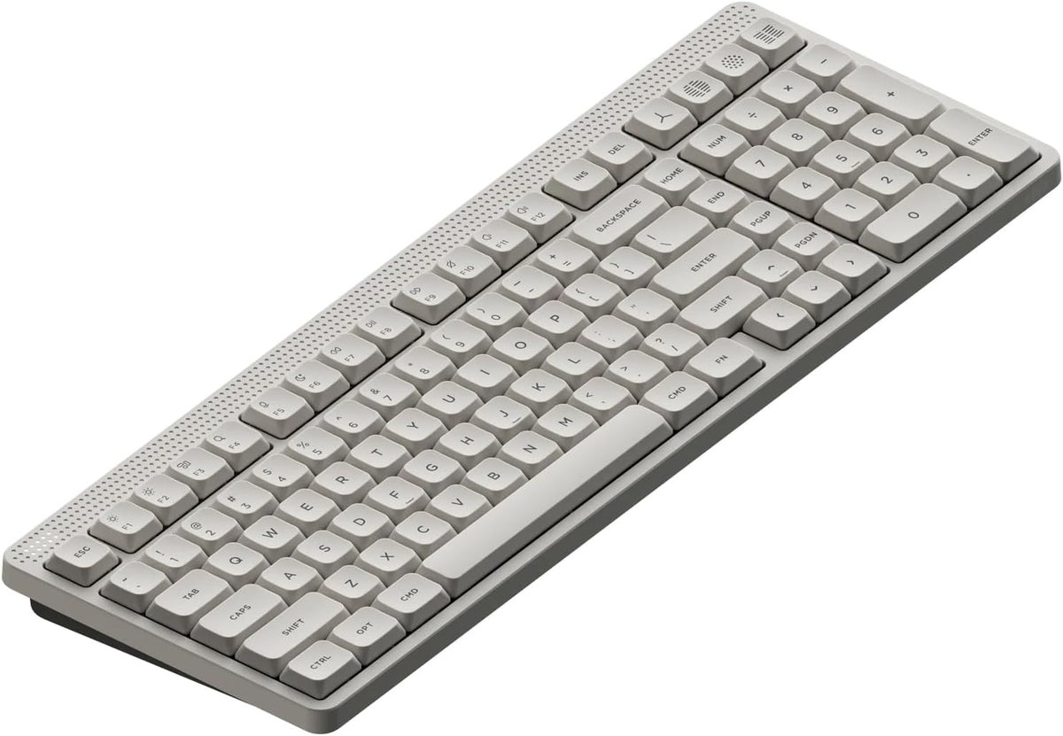 nuphy Node100 Wireless Mechanical Keyboard, Hot Swappable Custom Low Profile Keyboard, 103 Keys Computer Gaming Keyboards, Supports Touch Gestures, PBT Keycaps, RGB Backlit, Bluetooth/2.4GHz/USB-C