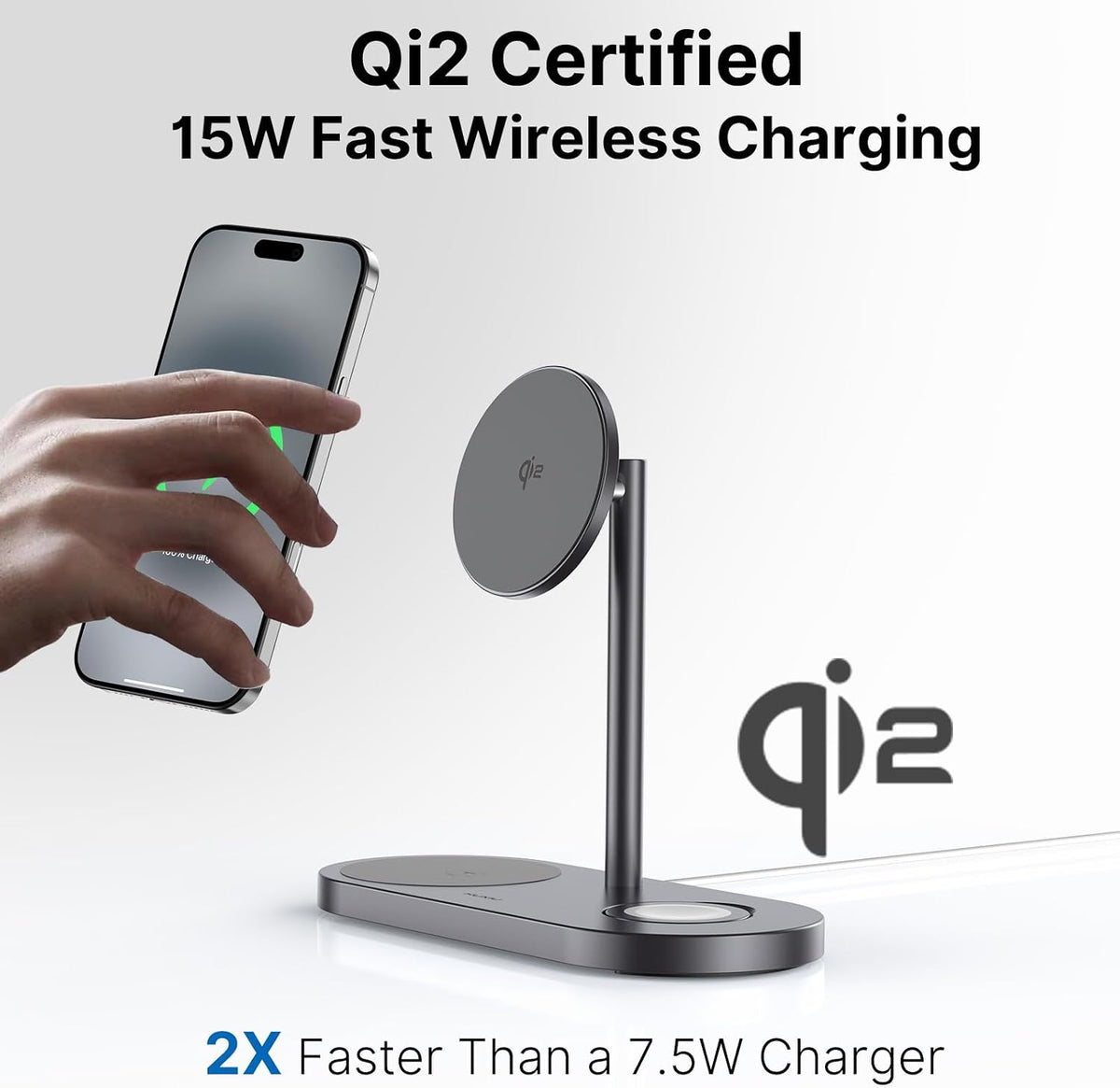 KU XIU X23Q Qi2 3-in-1 Magnetic Wireless Charging Station
