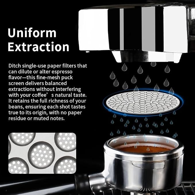 watchget 51mm Espresso Puck Screen Reusable Mesh Coffee Filter 0.8mm Thickness