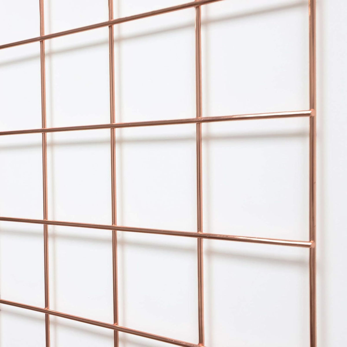 2 Pack Large Wall Grid Panels with Light and Clips, Photo Display Board, Picture Frame Collage Board, Wire Grid Wall Panel Room Decoration,Rose Gold