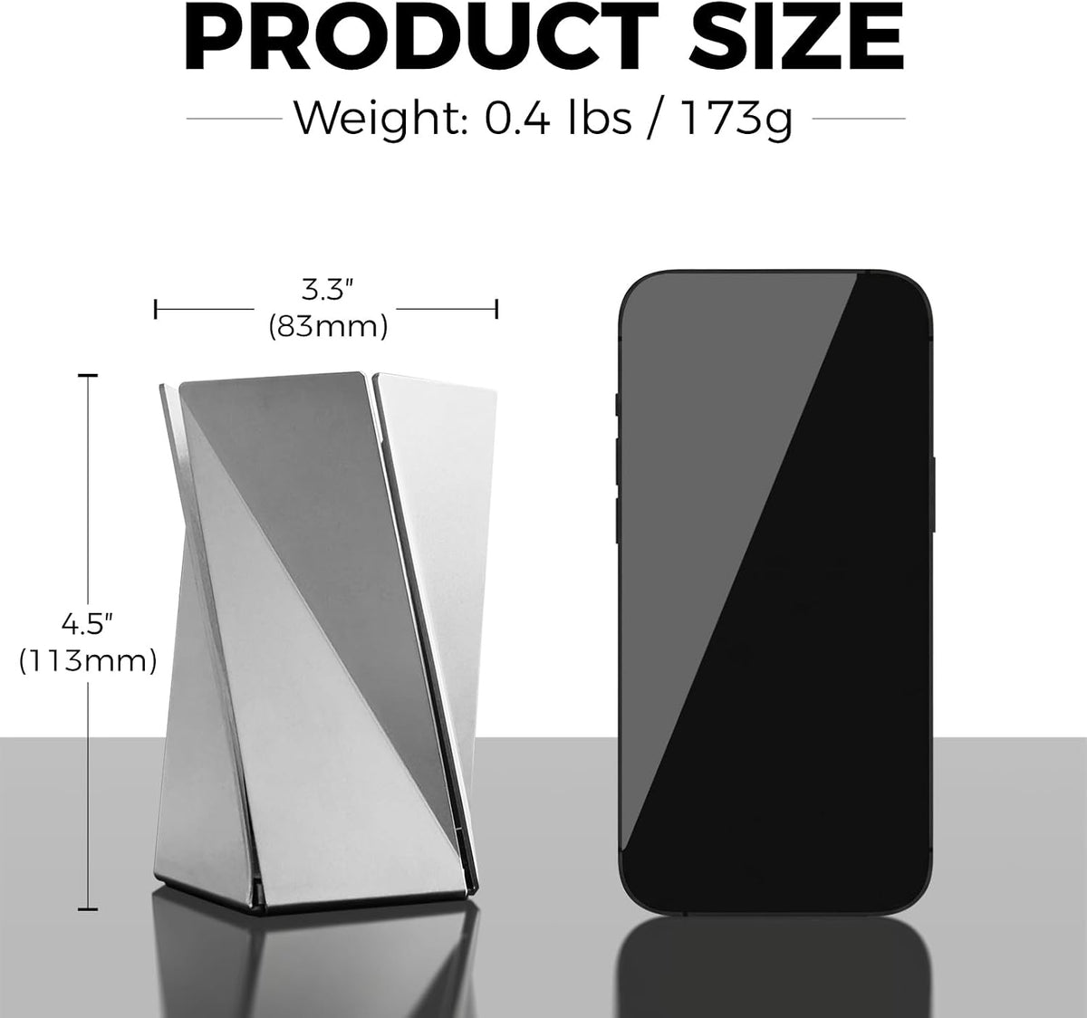 WHITE DESIGN Origami Pen Holder with Gift Box, Premium Aluminum Desk Art