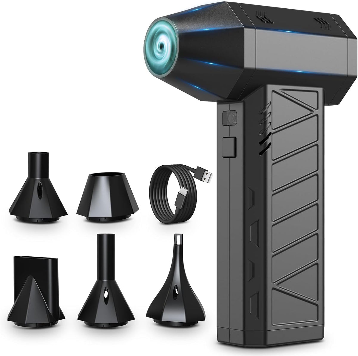 Compressed Air Duster, Rechargeable 4-Gear Adjustable Air Gun