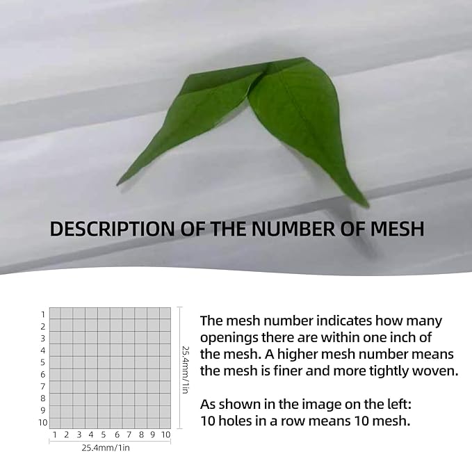 2Pcs Nylon Mesh Filter Cloth 39.4 x 39.4in– 400 mesh Fine Mesh Fabric Sheet