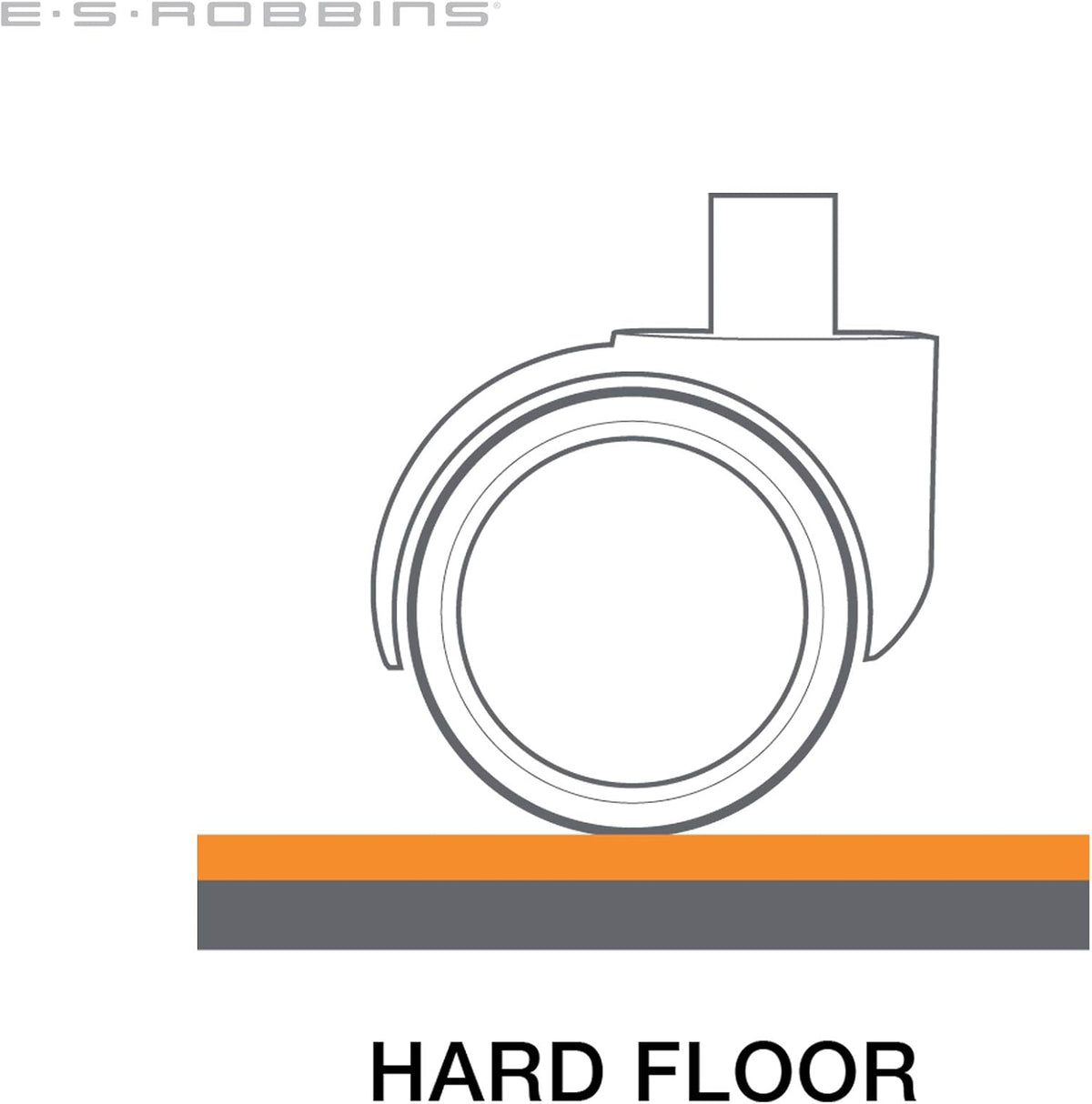 ES Robbins EverLife 45-Inch by 53-Inch Multitask Series Hard Floor with Lip Vinyl Chair Mat, Clear, Heavy use (132133)