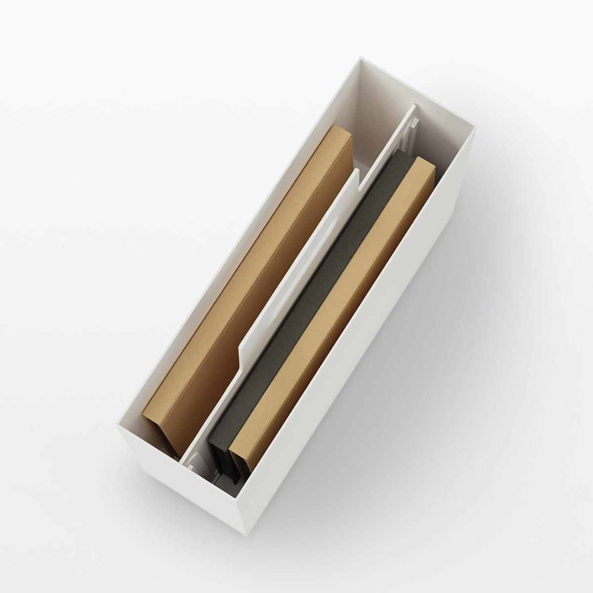 無印良品 MUJI 15930777 File Box with Handle with Recycled Polypropylene, Standard Type, Approx. Width 3.9 x Depth 12.6 x Height 11.2 inches (10 x 32 x 28.5 cm)