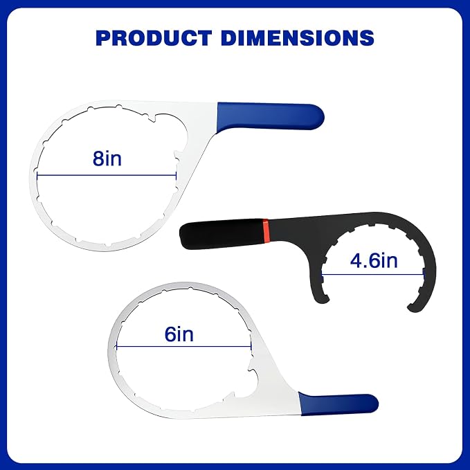 4.6/6/8-Inch Fuel Filter Wrench Set Compatible