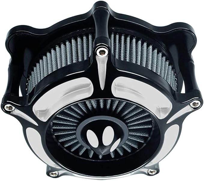 Air Filter Intake Motorcycle Turbine Cleaner Kit Cnc Cut Chrome