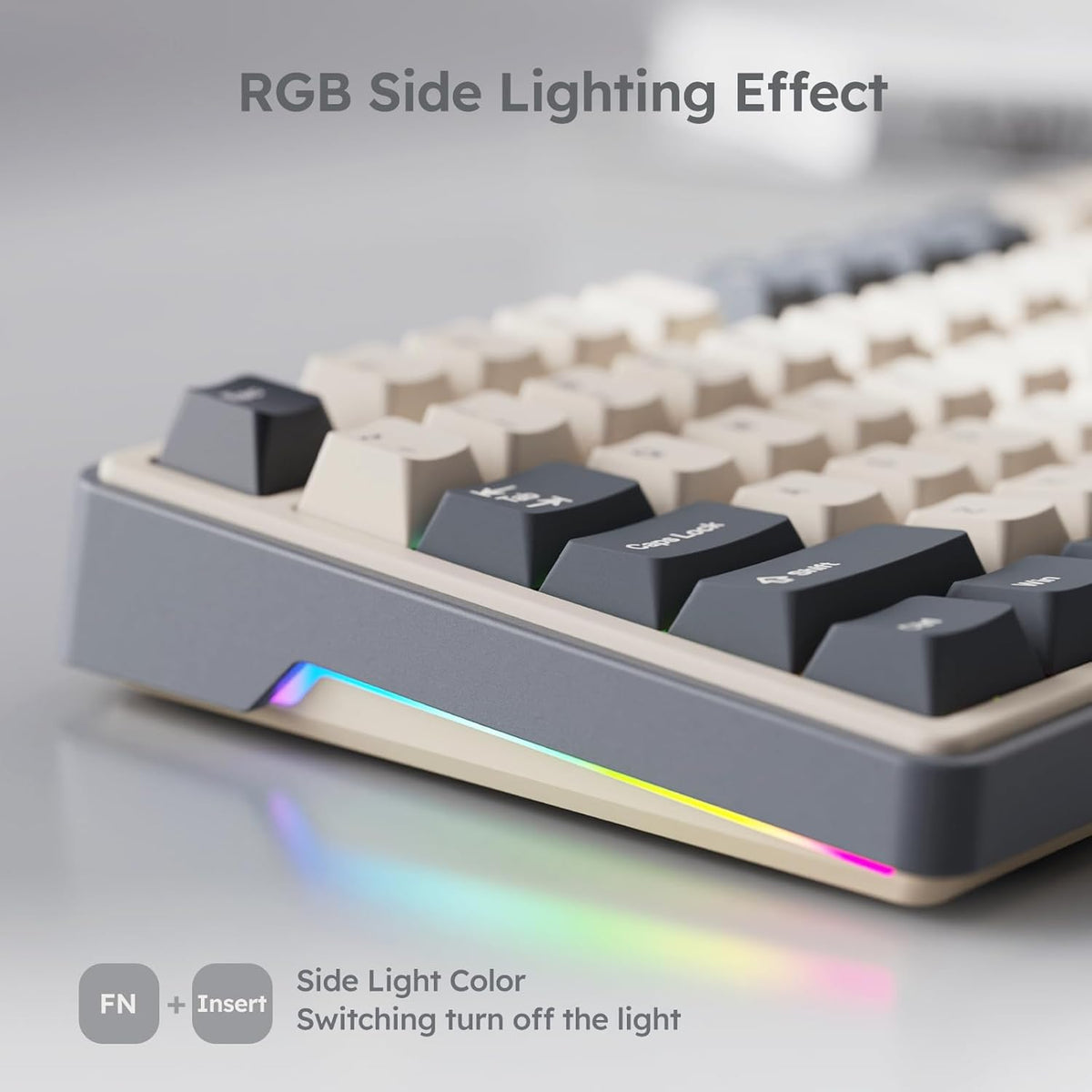 RK ROYAL KLUDGE R87 Pro Wired Mechanical Keyboard TKL with Knob, QMK/VIA